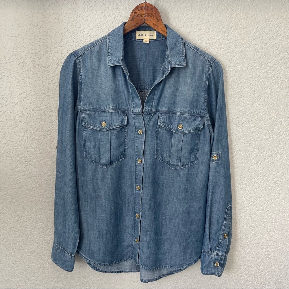 Anthropologie Cloth & Stone Denim Shirt